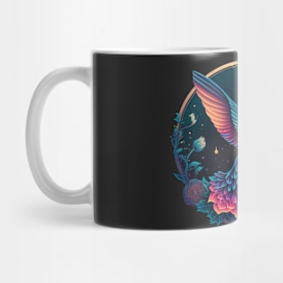 Hummingbird and Flowers Mug